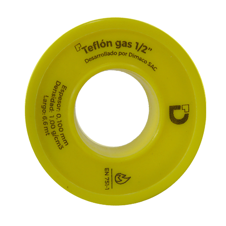 Cinta Teflón Gas Dimaflow 0,10 mm x 6,6 m