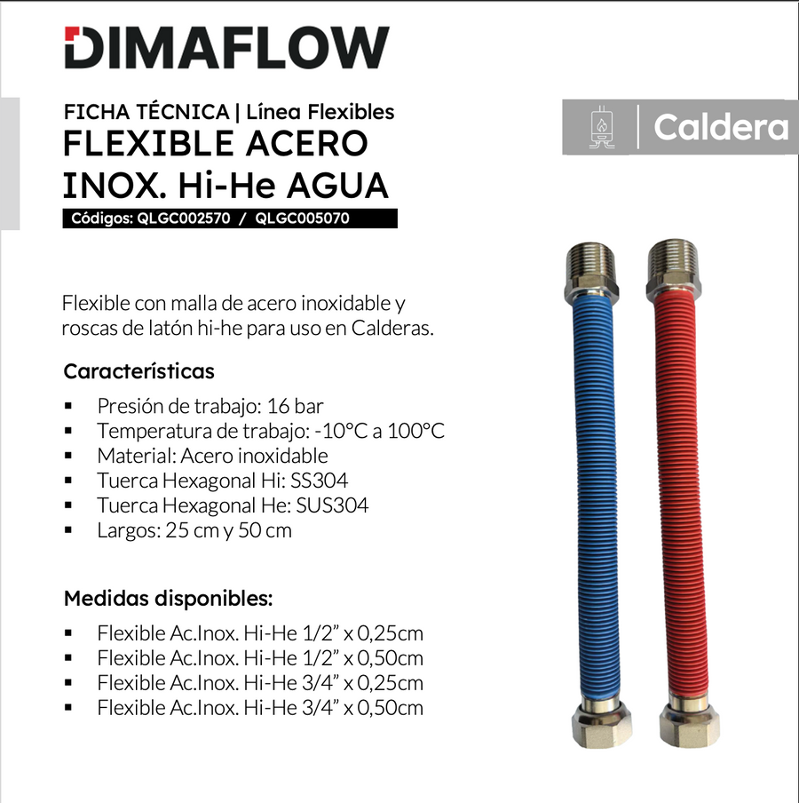 Kit Flexible Caldera Hi-He (Azul/Rojo)
