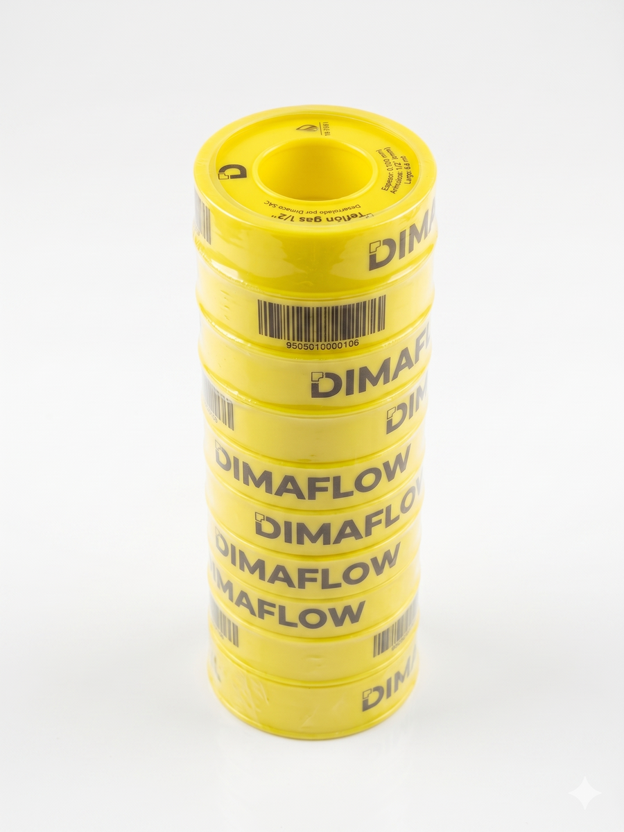 Cinta Teflón Gas Dimaflow 0,10 mm x 6,6 m